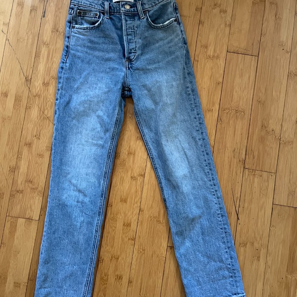 Aritzia Denim Forum The Arlo High Rise Straight 28L Size 25